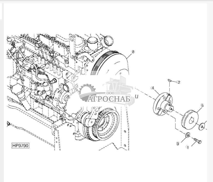 Привод вращающегося решета 